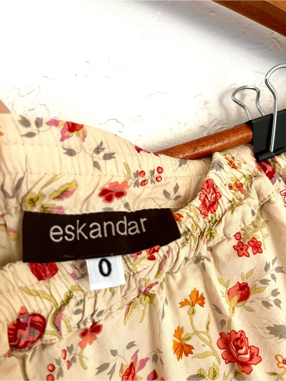 Eskandar Floral Midi Skirt